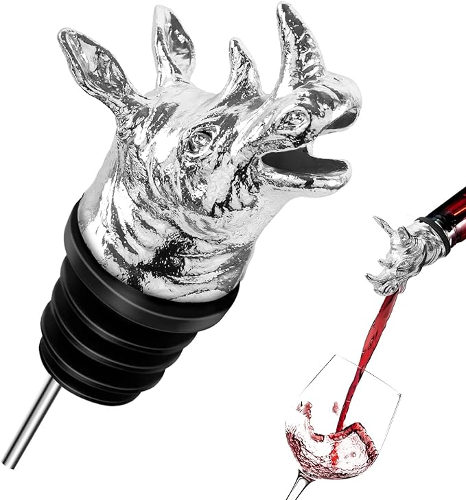 Rhinoceros Head Bottle Pourer