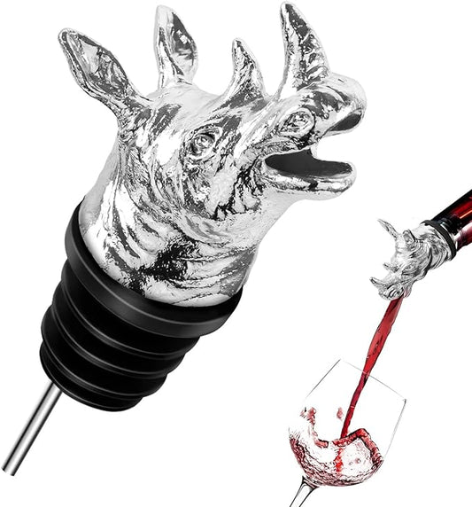 Rhinoceros Head Bottle Pourer